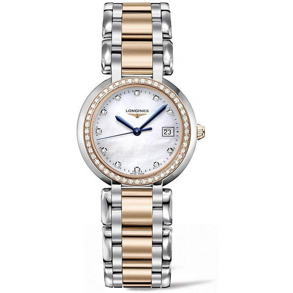 Longines Women's L8.112.5.89.6 PrimaLuna Two-Tone 18kt Rose Gold Stainless Steel Watch