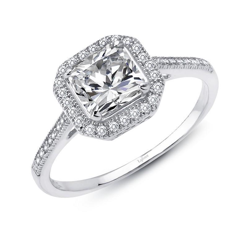 Princess-Cut Halo Engagement Ring