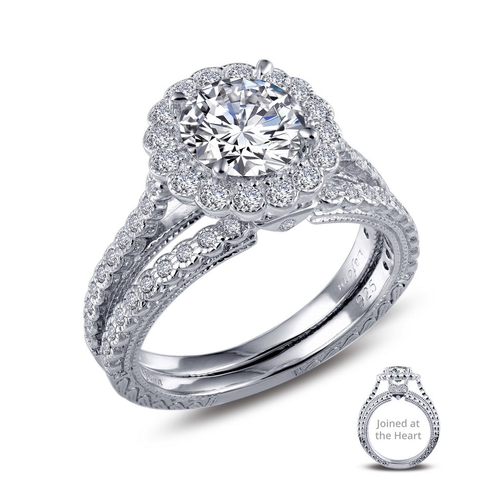 Joined-at-the-Heart Wedding Ring Set