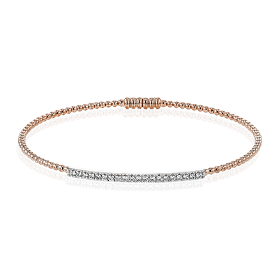 Simon G 18KRG Rose Fancy Bangle with Diamond