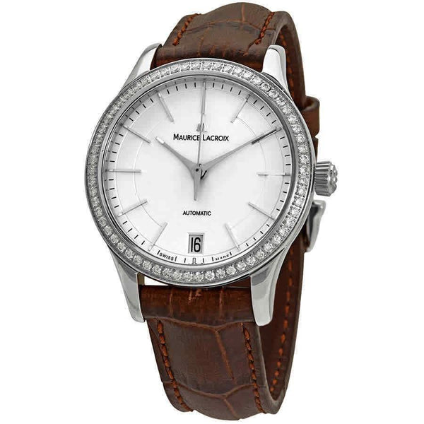 Maurice Lacroix Women's LC6016-SD501-130 Les Classiques Date Brown Leather Watch