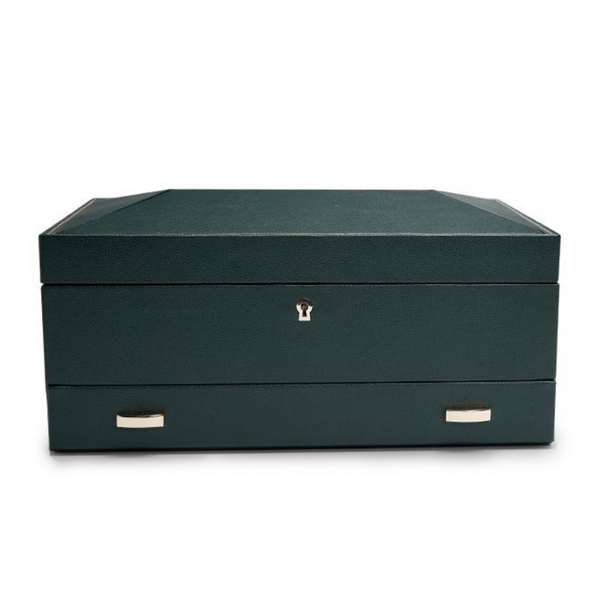 WOLF 1834 British Racing Green 10 Piece Watch Box with Storage