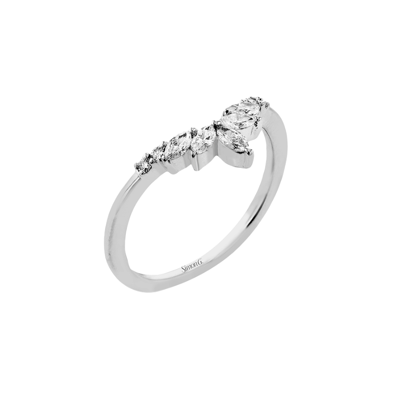 LR4119W Diamond Fashion Ring In 18 Karat White Gold With Round Cut Diamonds