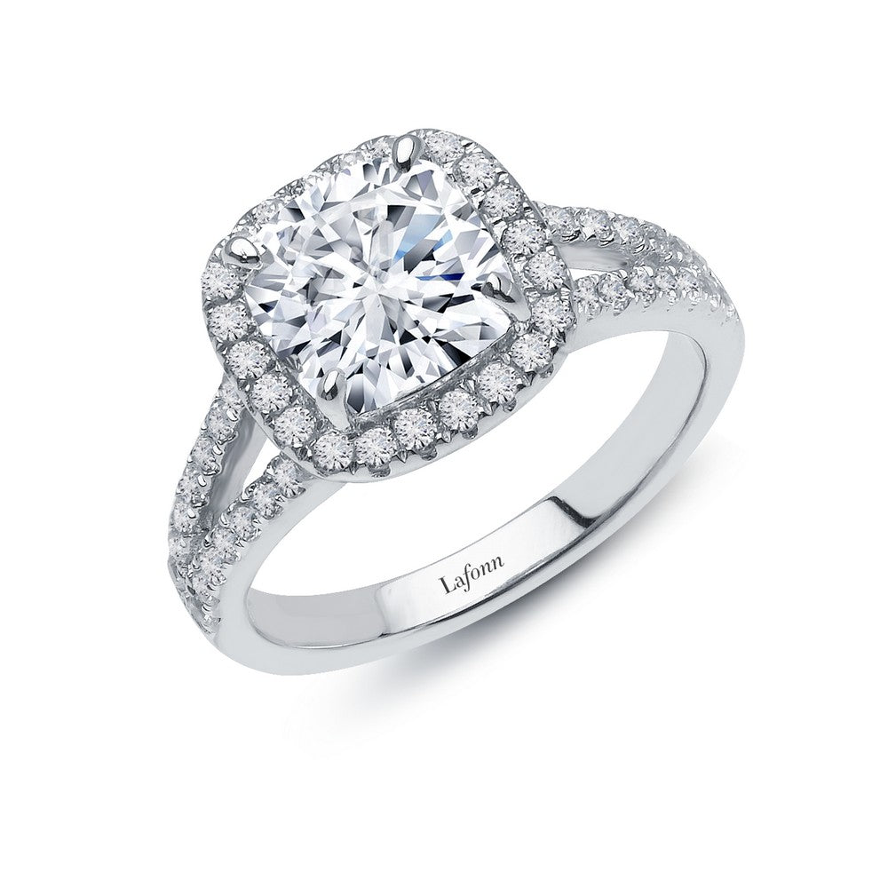 Square Halo Engagement Ring