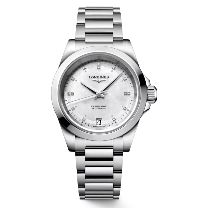 Longines Conquest Stainless Steel Watch on Bracelet 34mm - L3.430.4.87.6