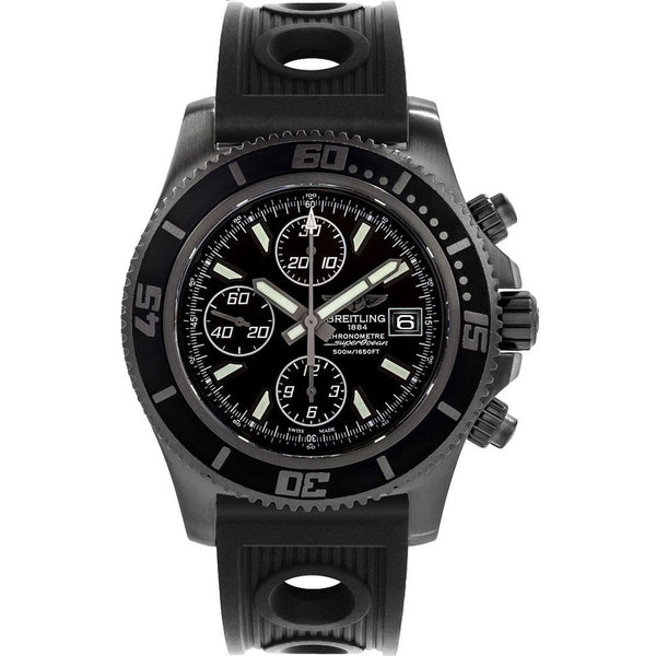 Breitling Men's M13341B7-BD11-200S Superocean Chronograph II Chronograph Black Rubber Watch