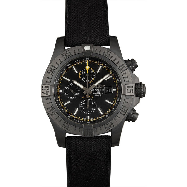 Breitling Men's M133711A-BF30-264S Super Avenger II Chronograph Black Fabric Watch