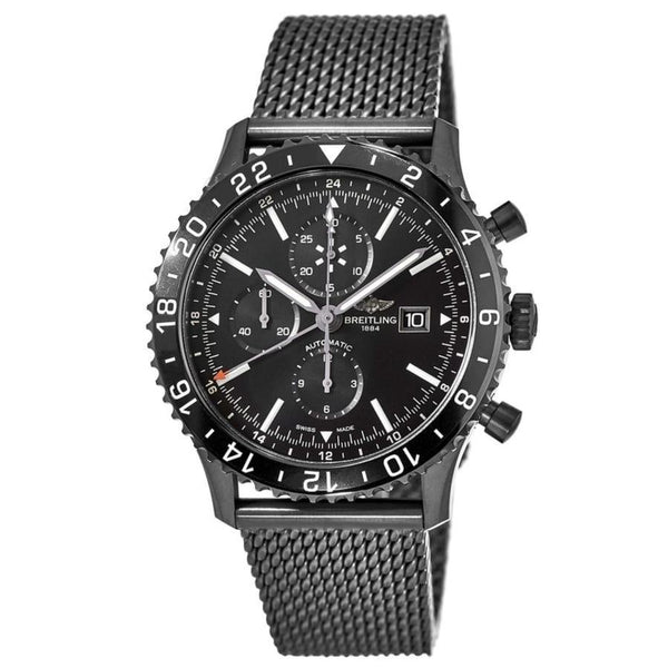Breitling Men's M2431013-BF02-159M Chronoliner  Chronograph Black Stainless Steel Watch