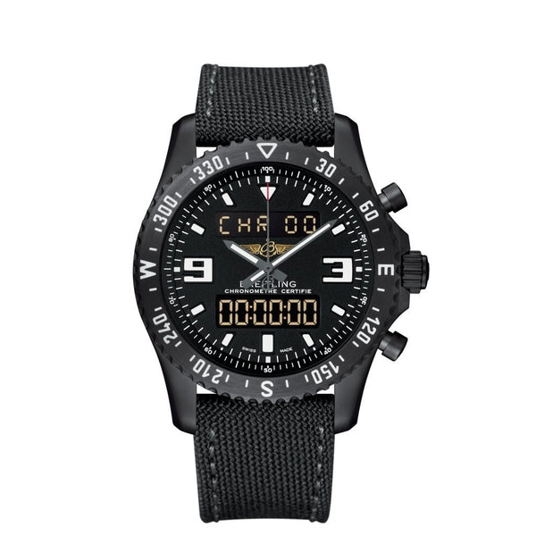 Breitling Men's M78367101B1W1 Chronospace Chronograph Black Fabric Watch