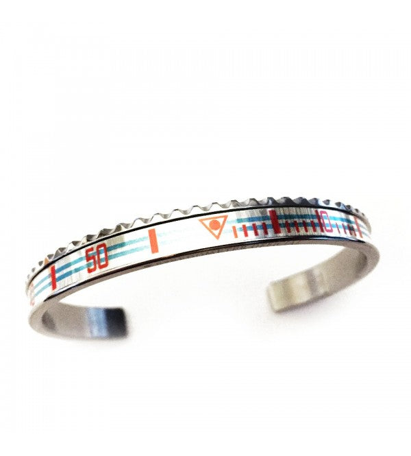 Speedometer Official Surf Steel Bangle Bracelet (Silver/Blue/Red)