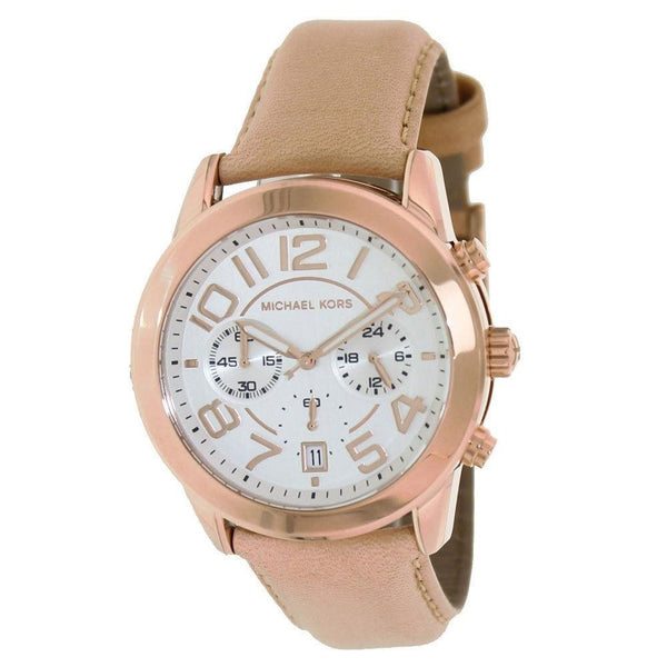 Michael Kors Women's MK2283 Mercer Chronograph Brown Leather Watch
