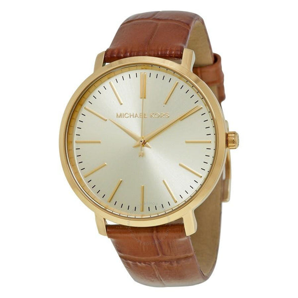 Michael Kors Women's MK2496 Jaryn Brown Leather Watch