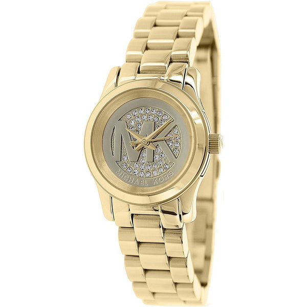 Michael Kors Women's MK3304 Petite Runway Gold-Tone Stainless Steel Watch