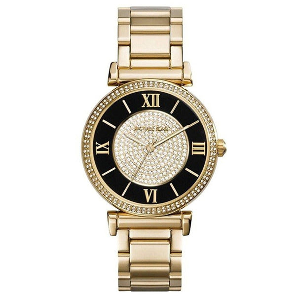 Michael Kors Women's MK3338 Caitlin Crystal Gold-Tone Stainless Steel Watch