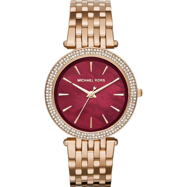 Michael Kors Women's MK3378 Darci Crystal Rose-Tone Stainless Steel Watch