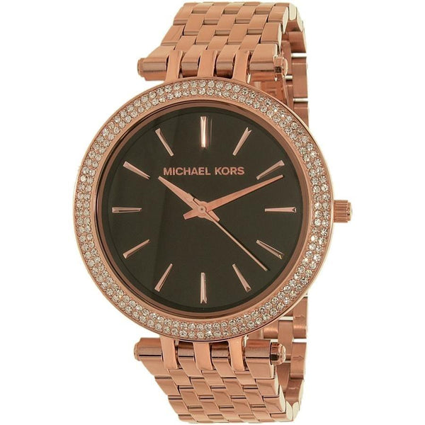 Michael Kors Women's MK3402 Darci Crystal Rose-Tone Stainless Steel Watch