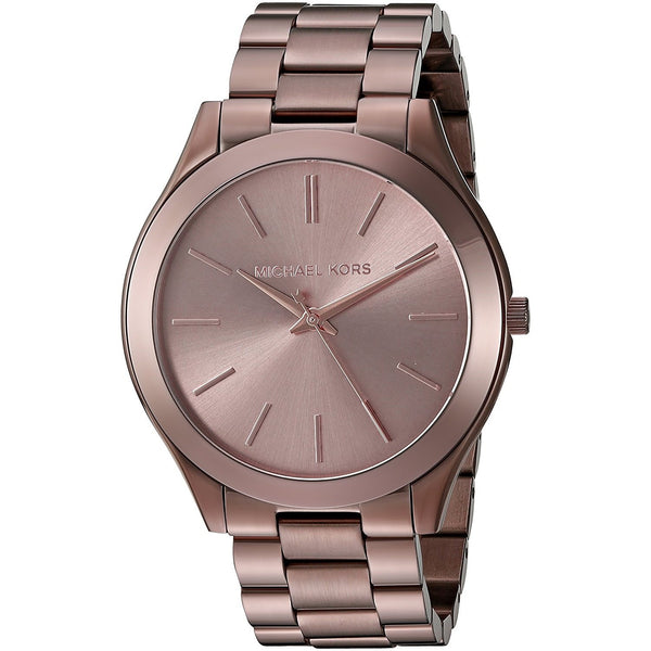 Michael Kors Women's MK3418 Slim Runway Brown Stainless Steel Watch