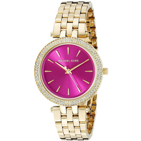 Michael Kors Women's MK3444 Mini Darci Crystal Gold-Tone Stainless Steel Watch
