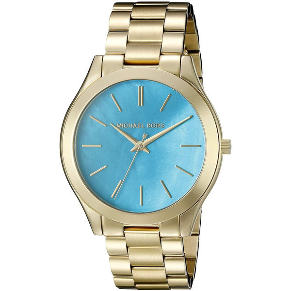 Michael Kors Women's MK3492 Slim Runway Gold-tone Stainless Steel Watch