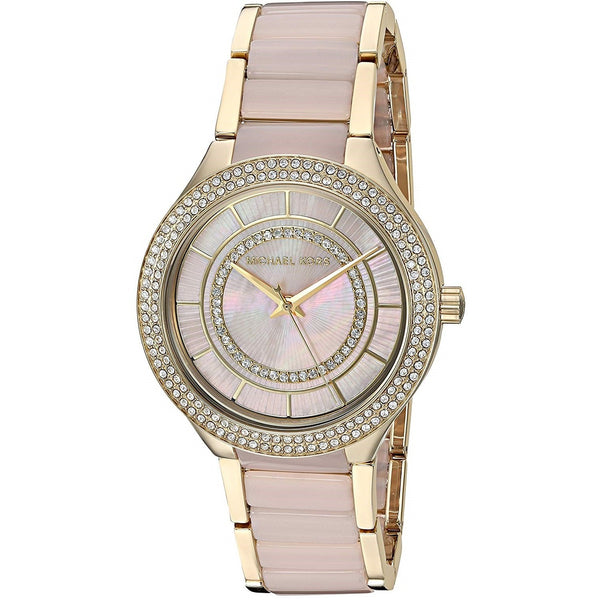 Michael Kors Women's MK3508 Kerry Crystal Gold-tone and Pink Stainless steel and Acetate Watch