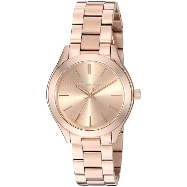 Michael Kors Women's MK3513 Mini Slim Runway Rose-Tone Stainless Steel Watch