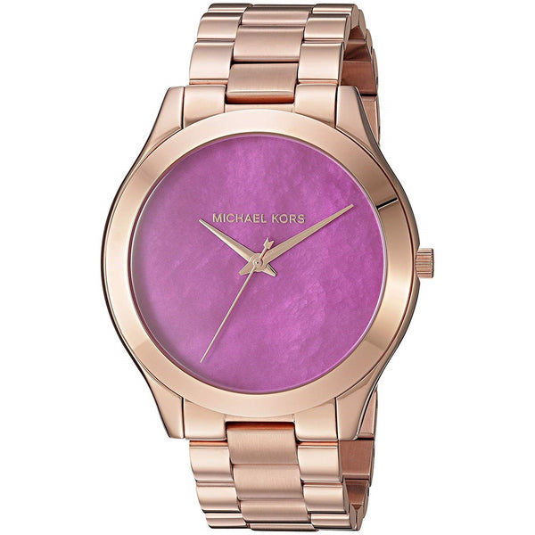 Michael Kors Women's MK3550 Slim Runway Rose-Tone Stainless Steel Watch