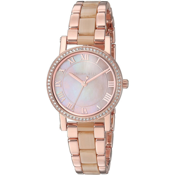 Michael Kors Women's MK3700 Petite Norie Crystal Two-Tone Stainless steel and Acetate Watch