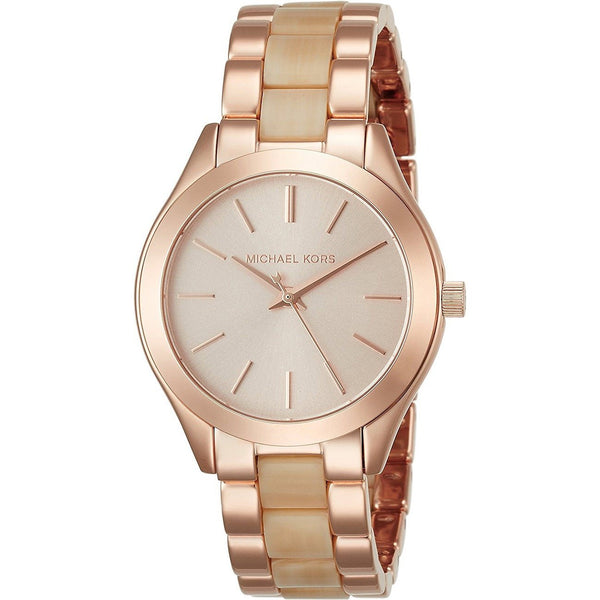 Michael Kors Women's MK3701 Mini Slim Runway Two-Tone Stainless steel and Acetate Watch