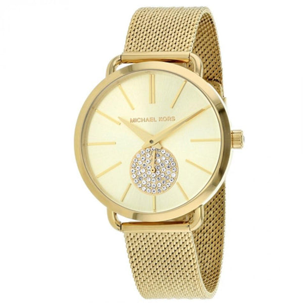 Michael Kors Women's MK3844 Portia Crystal Gold-Tone Stainless Steel Watch