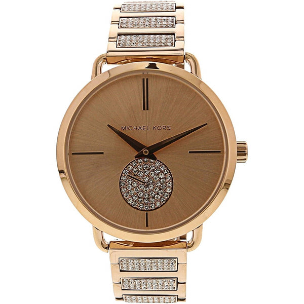 Michael Kors Women's MK3853 Portia Crystal Gold-Tone Stainless Steel with Sets of Crystal Watch