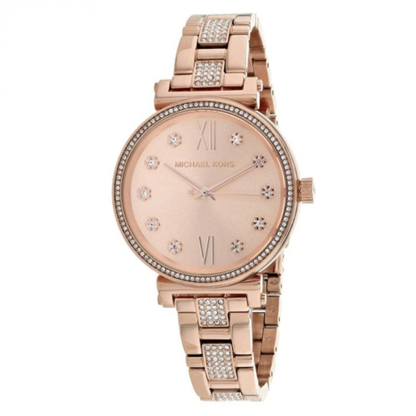Michael Kors Women's MK3882 Sofie Crystal Rose-Tone Stainless Steel Watch