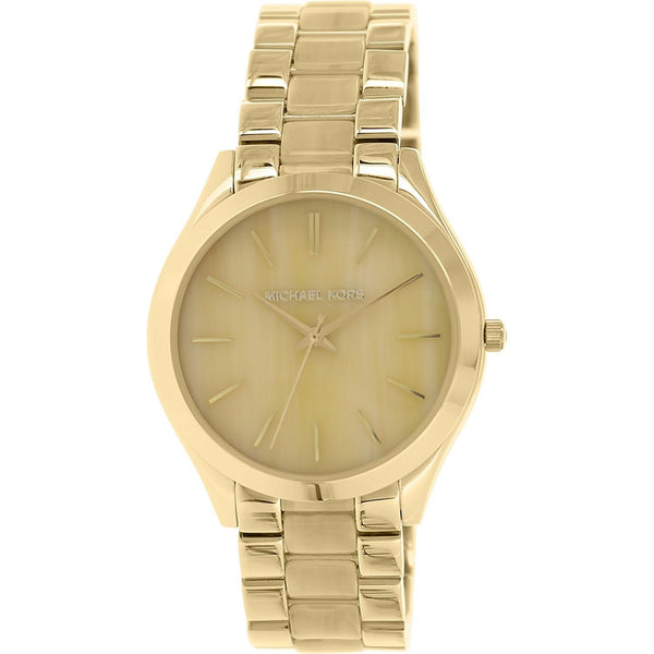 Michael Kors Women's MK4285 Slim Runway Gold-Tone Stainless Steel Watch