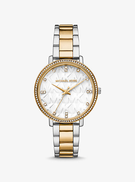 LADIE'S PYPER WATCH WITH ZIRCON (TWO-TONE)