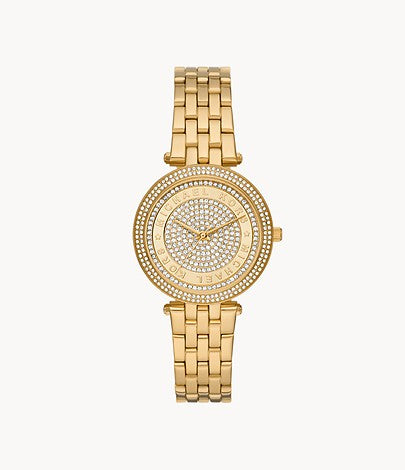 Michael Kors Darci Three-Hand Gold-Tone Stainless Steel Watch