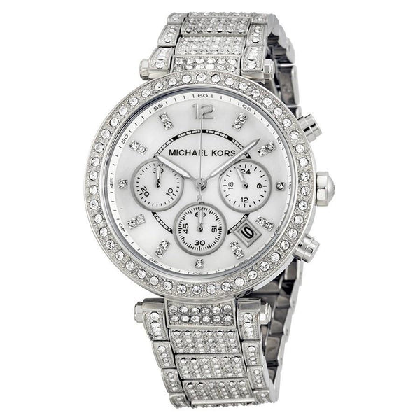 Michael Kors Women's MK5572 Parker Chronograph Stainless Steel with Crystals Watch