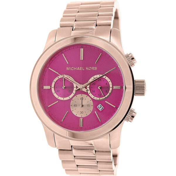Michael Kors Women's MK5931 Runway Chronograph Rose-Tone Stainless Steel Watch