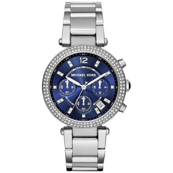 Michael Kors Women's MK6117 Parker Chronograph Crystal Stainless Steel Watch