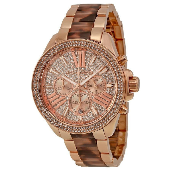 Michael Kors Women's MK6159 Wren Chronograph Crystal Rose-Tone Stainless Steel Watch