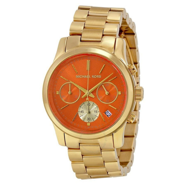 Michael Kors Women's MK6162 Runway Chronograph Gold-Tone Stainless Steel Watch