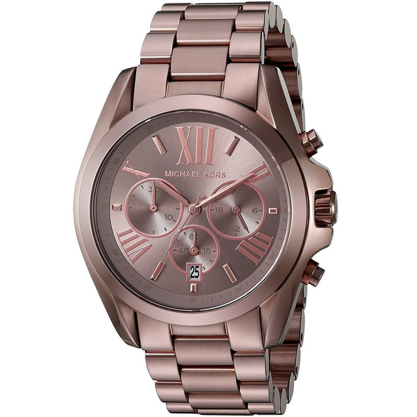 Michael Kors Women's MK6247 Bradshaw Chronograph Brown Stainless Steel Watch