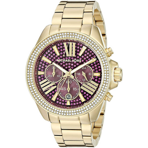 Michael Kors Women's MK6290 Wren Chronograph Crystal Gold-Tone Stainless Steel Watch