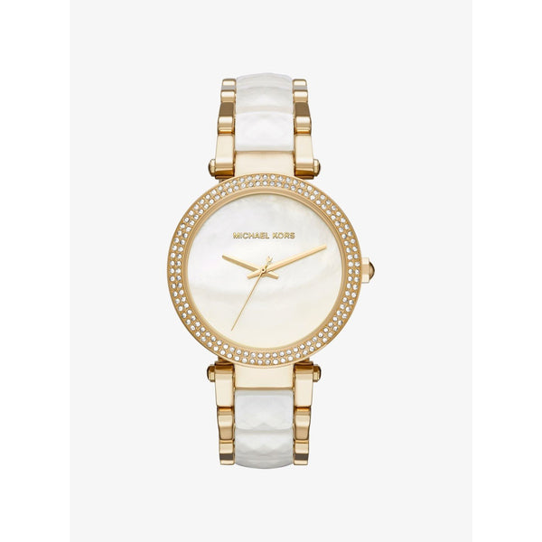 Michael Kors Women's MK6400 Parker Crystal Two-Tone Stainless steel and Acetate Watch