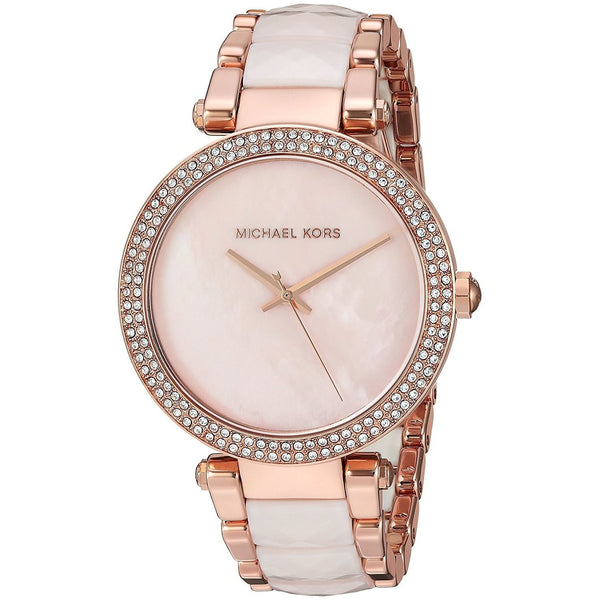 Michael Kors Women's MK6402 Parker Crystal Two-Tone Stainless steel and Acetate Watch
