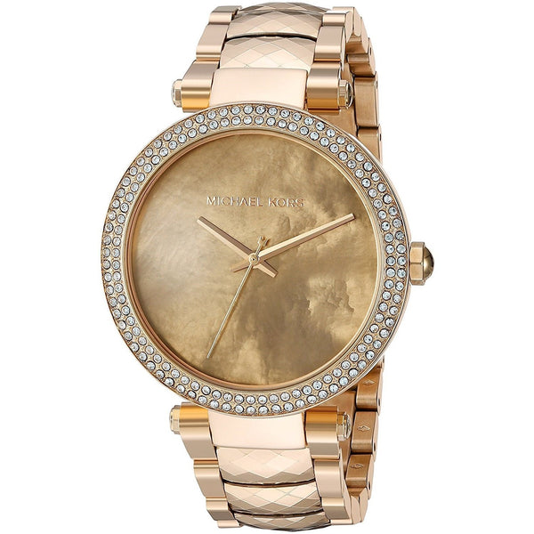 Michael Kors Women's MK6425 Parker Crystal Gold-Tone Stainless Steel Watch