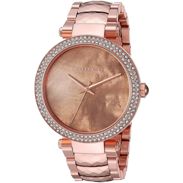 Michael Kors Women's MK6426 Parker Crystal Rose-Tone Stainless Steel Watch