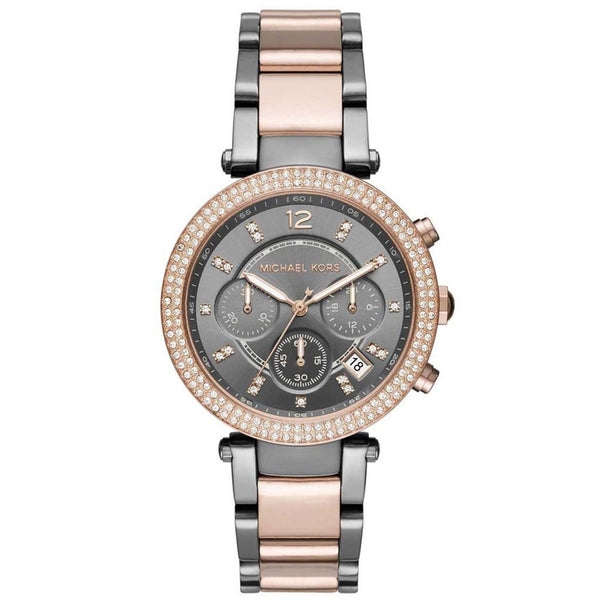Michael Kors Women's MK6440 Parker Chronograph Crystal Two-Tone Stainless Steel Watch