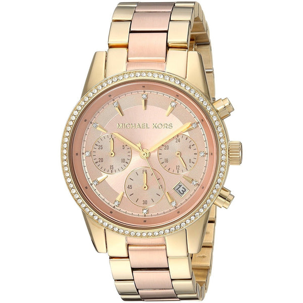 Michael Kors Women's MK6475 Ritz Chronograph Crystal Two-Tone Stainless Steel Watch