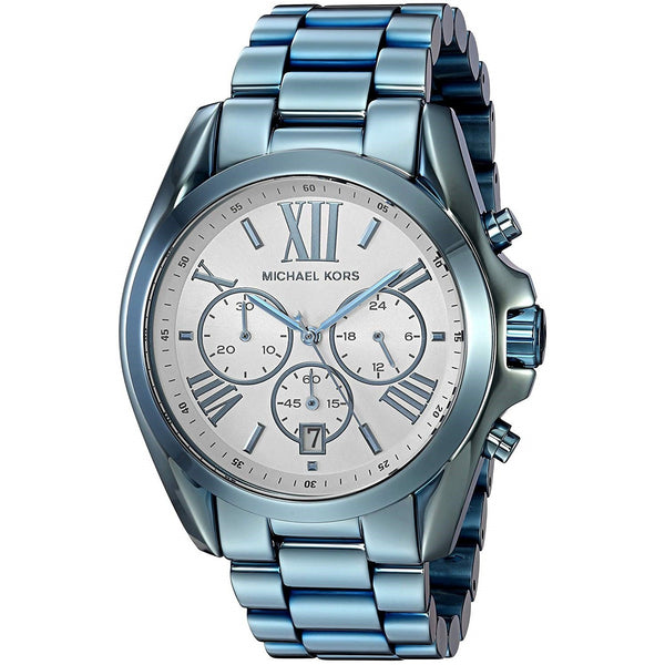 Michael Kors Women's MK6488 Bradshaw Chronograph Blue Stainless Steel Watch