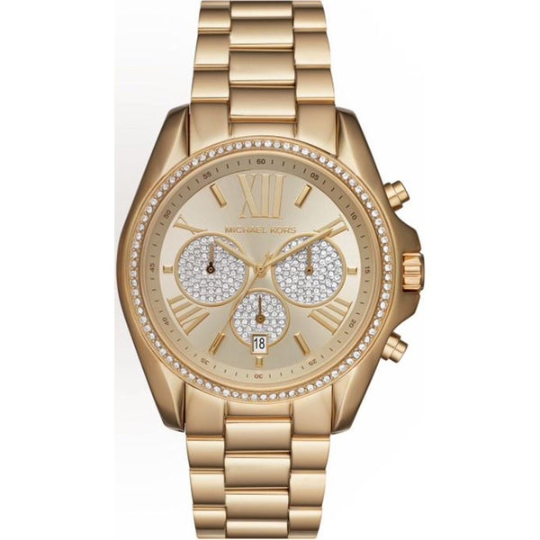 Michael Kors Women's MK6538 Bradshaw Chronograph Crystal Gold-Tone Stainless Steel Watch