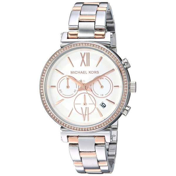 Michael Kors Women's MK6558 Sofie Chronograph Crystal Two Tone Stainless Steel Watch
